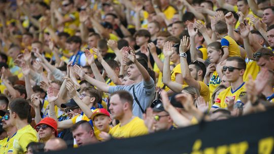 Kibice na meczu Motor Lublin - Podbeskidzie