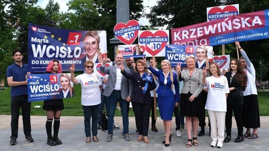 Konferencja kandydatów KO w wyborach do Parlamentu Europejskiego na zakończenie kampanii Konferencja kandydatów KO w wyborach do Parlamentu Europejskiego na zakończenie kampanii