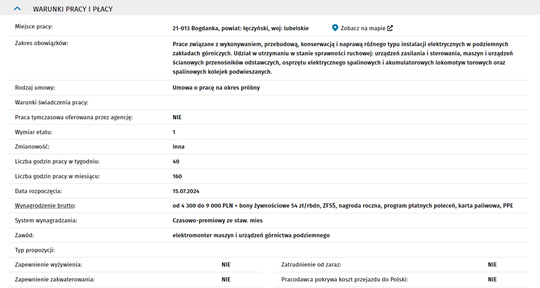 ELEKTROMONTER DO PRACY POD ZIEMIĄ