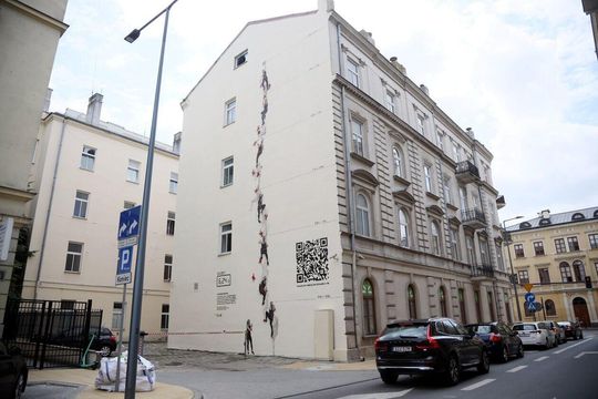 Mural przy ulicy Krakowskie Przedmieście