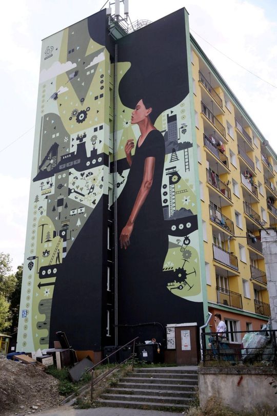 Mural przy ulicy Montażowej Mural przy ulicy Montażowej