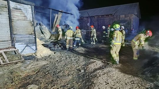 Pożar stolarni w Bliżowie