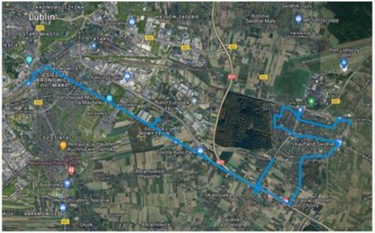 Stary przebieg trasy autobusów nr 35