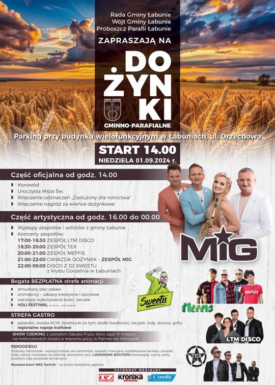 Dożynki gminno-parafialne w Łabuniach