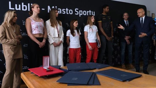 Olimpijczycy w lubelskim ratuszu Olimpijczycy w lubelskim ratuszu