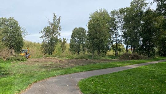 Budowa pola namiotowego przy HOSiR