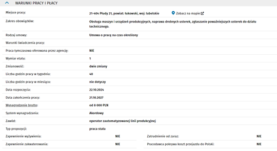 OPERATOR ZAUTOMATYZOWANEJ LINII PRODUKCYJNEJ