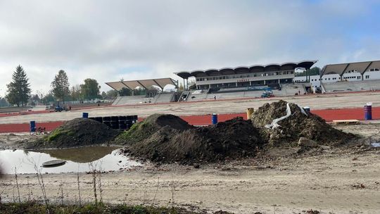 Stadion OSiR Zamość w budowie