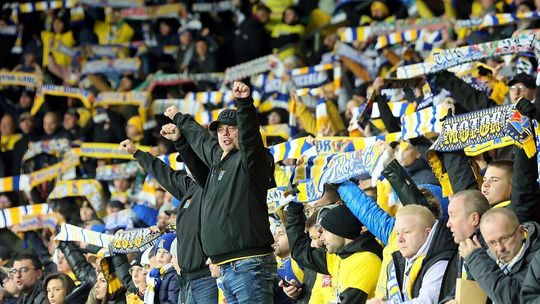 Kibice na meczu Motor Lublin- Pogoń Szczecin 