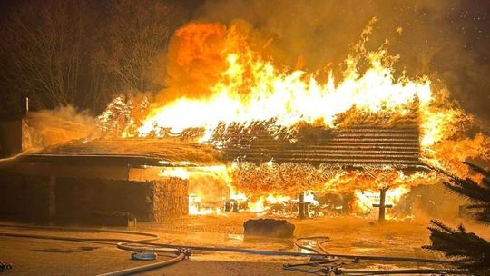 Pożar wiaty w Parczewie