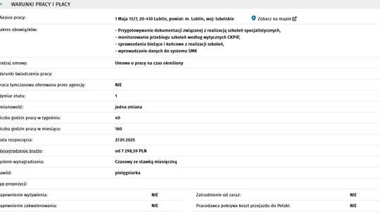 PRACOWNIK MERYTORYCZNY DS SZKOLEŃ PIELĘGNIAREK I POŁOŻNYCH