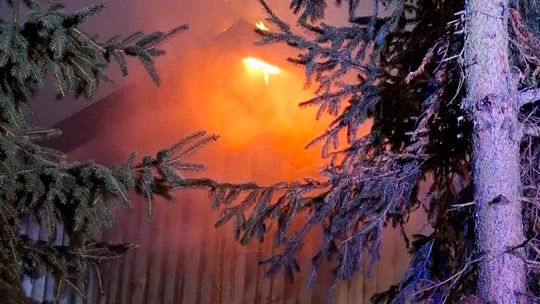 Pożar w miejscowości Chylin Wielki