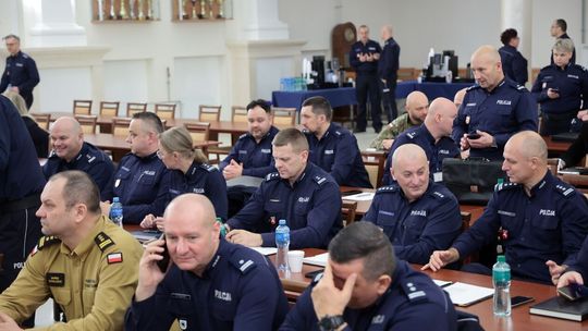 Odprawa roczna podsumowująca prace policji. Odprawa roczna podsumowująca prace policji.