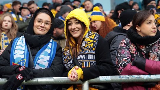 Kibice na meczu Motoru z Lechią 