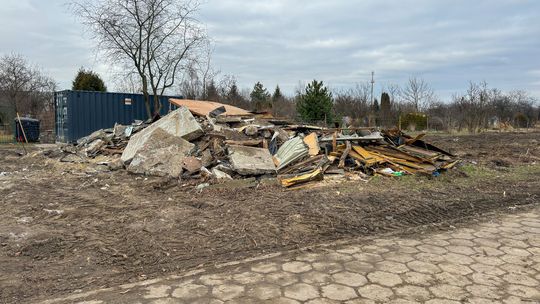 Budowa drogi na terenie ROD