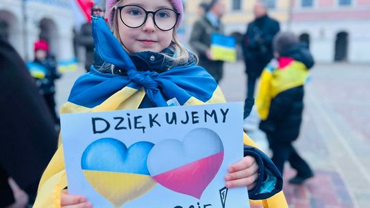 Zamość w 3. rocznicę wybuchu wojny w Ukrainie Zamość w 3. rocznicę wybuchu wojny w Ukrainie