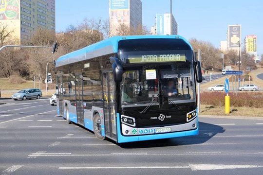 Test autobusów wodorowych NesoBus na ulicach Lublina