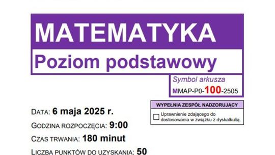 MAtura 2025 arkusze maturalne z matematyki