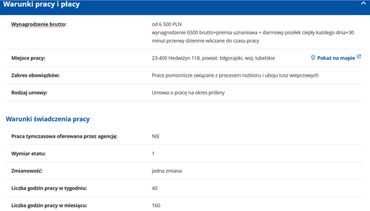 PRACOWNIK ROZBIORU I UBOJU TUSZ