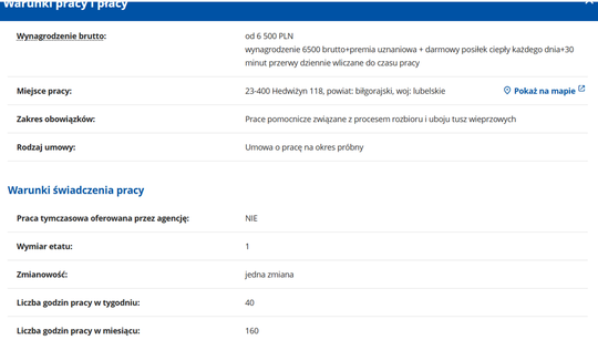 PRACOWNIK ROZBIORU TUSZ