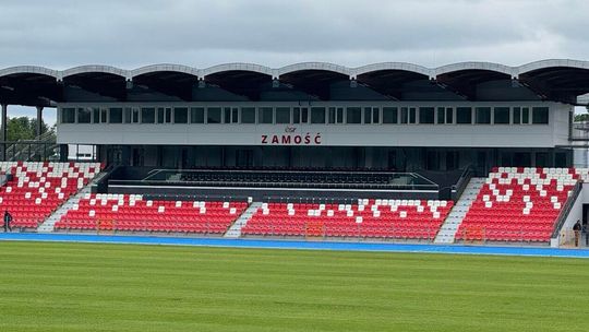 Stadion OSiR w Zamościu po pierwszym etapie przebudowy