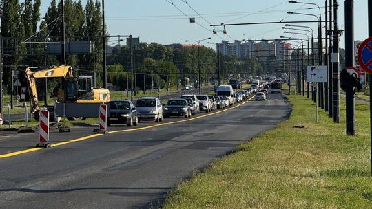 Pierwsze chwile remontu al. Unii Lubelskiej