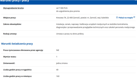 SERWISANT SPRZĘTU MEDYCZNEGO