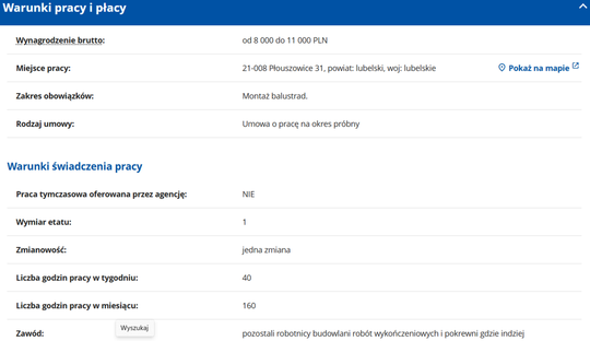 MONTAŻYSTA BALUSTRAD