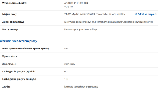 KIEROWCA KAT. C+E (KONTENERY MORSKIE)