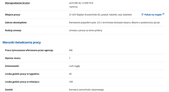 KIEROWCA KAT. C+E (KONTENERY MORSKIE)