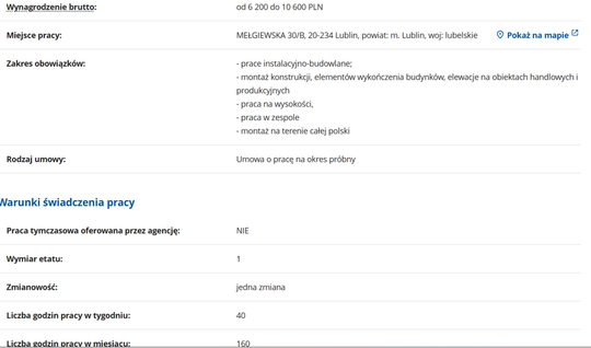 MONTER KONSTRUKCJI - PRACOWNIK BUDOWLANY