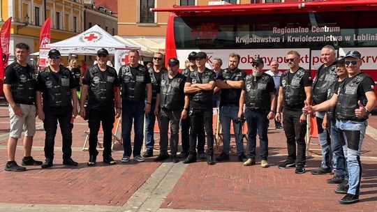 Motoserce w Zamościu - motocykliści honorowo oddali krew