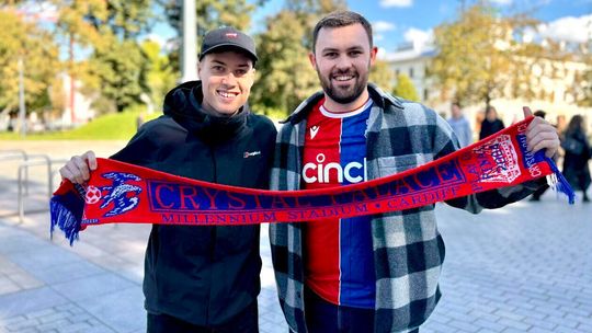 Kibice Crystal Palace przed meczem w Lublinie 