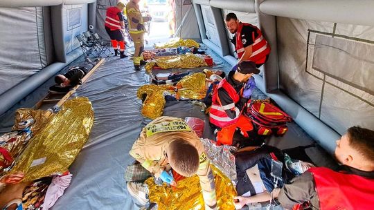 Symulacja wypadku masowego na A2