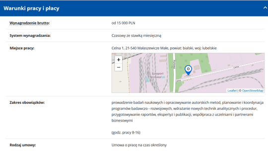 PRACOWNIK NAUKOWY - LABORANT