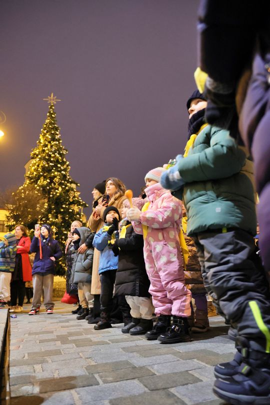 Święta tuż tuż. Choinka przed ratuszem już świeci.