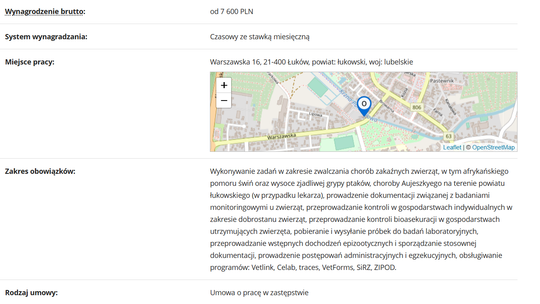 INSPEKTOR WETERYNARYJNY Oferta pracy inspektor weterynaryjny