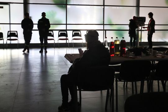 Wigilia dla ubogich i bezdomnych w hali Targów Lublin.