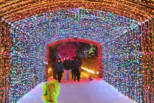 Lumina Park w zimowej odsłonie.