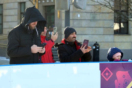 Pokaz jazdy na łyżwach. 