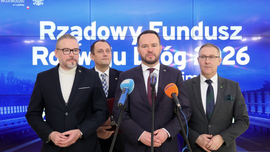 Konferencja Wojewody Lubelskiego dotycząca Rządowego Funduszu Rozwoju Dróg.