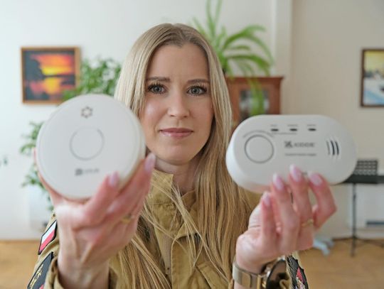 Przekazanie czujników dymu i czadu lubelskim seniorom z ZOW Centrum Dziennego Pobytu nr 4, ul. Pozytywistów 16.