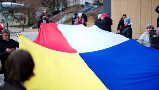 20 metrowa flaga polsko-ukraińska