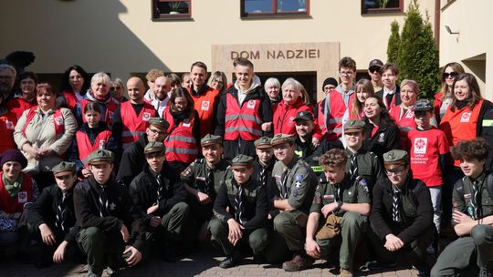 Śniadanie wielkanocne w siedzibie lubelskiego caritasu.