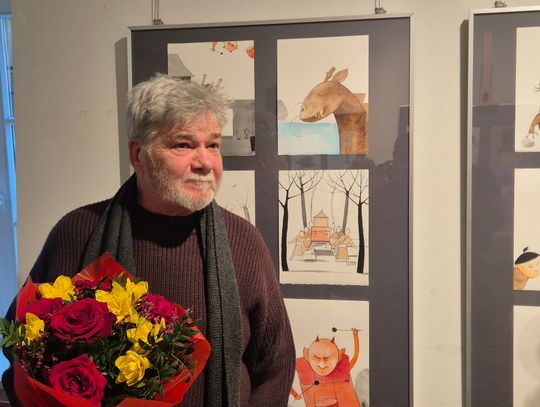 Wernisaż wystawy ilustracji Piotra Fąfrowicza