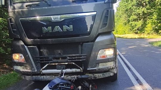 Wypadek motocyklisty Sitno 