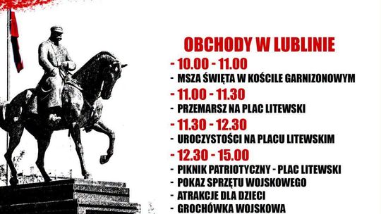Plan obchodów Święta Wojska Polskiego w woj. lubelskim