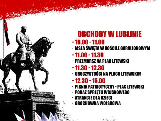 Plan obchodów Święta Wojska Polskiego w woj. lubelskim