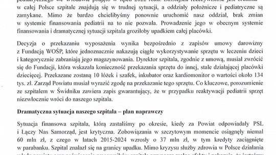 Zarząd Powiatu Włodawskiego list otwarty 