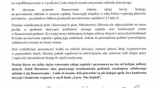 Zarząd Powiatu Włodawskiego list otwarty 
